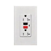 Omni WGFCI-201-PK 2-Gang GFCI Safety Outlet Ground Fault in White Plate 20A (Wide Series) | Omni by KHM Megatools Corp.